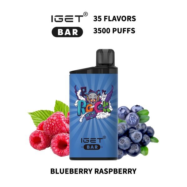 IGET BAR 3500Puffs BLUEBERRY RASPBERRY (3PCS)