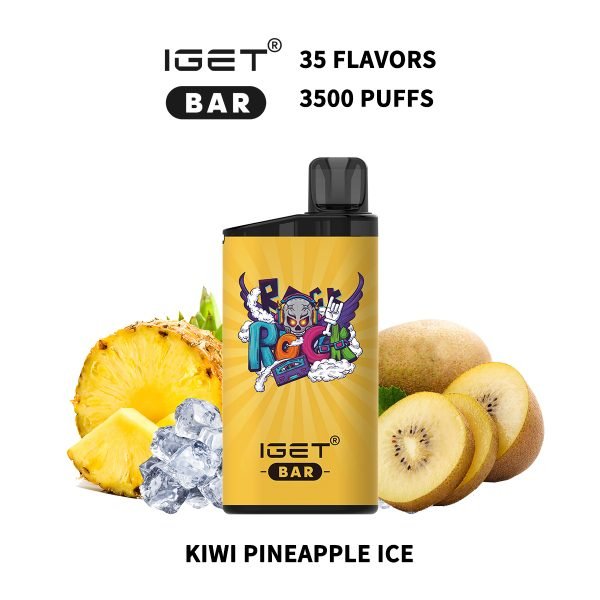 IGET BAR 3500Puffs KIWI PINEAPPLE ICE (10PCS)