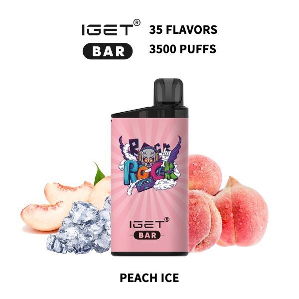 IGET BAR 3500Puffs PEACH ICE (5PCS)