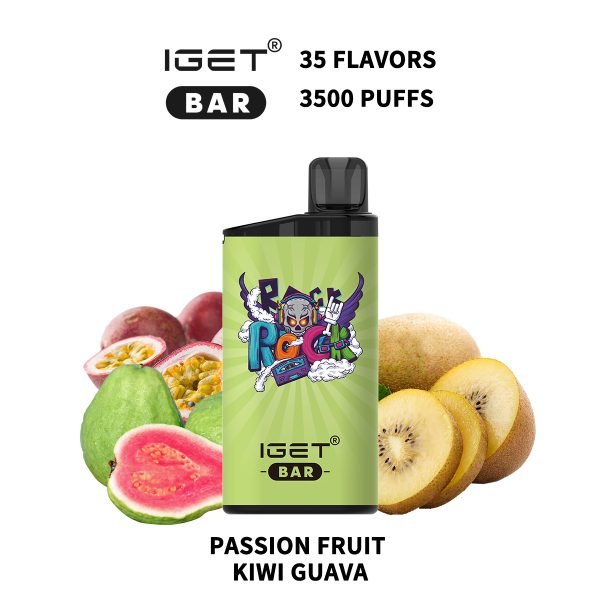 IGET BAR 3500Puffs PASSION FRUIT KIWI GUAVA (3PCS)