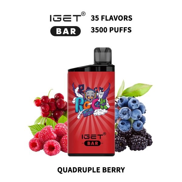 IGET BAR 3500Puffs QUADRUPLE BERRY (3PCS)