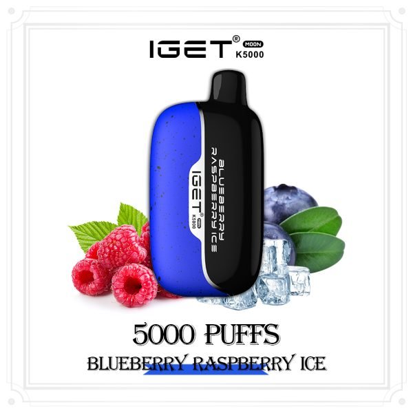 IGET MOON K5000 BLUEBERRY RASPBERRY ICE (10PCS)