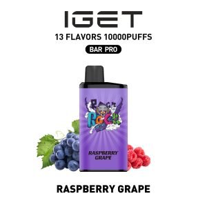 IGET BAR PRO 10000Puffs RASPBERRY GRAPE (3PCS)