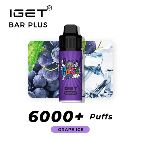 IGET BAR PLUS 6000Puffs GRAPE ICE
